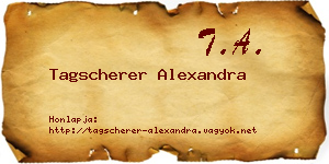 Tagscherer Alexandra névjegykártya