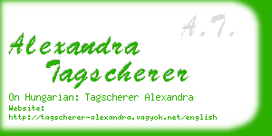 alexandra tagscherer business card